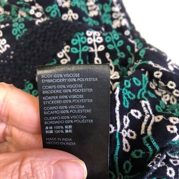Maeve Cammie Embroidered Peplum Blouse Size S - Picture 9 of 9